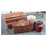 14pcs Gardening Flower Planters Lot, plastic