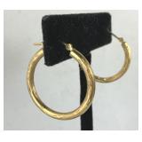 14k gold hoop earrings tested 1.2g