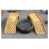 3pc Automotive Accessories lot, metal Ramps, Oil