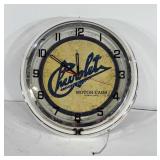 Man Cave Clock, Chevrolet Motor Cars, light is