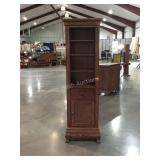 Tall display cabinet with storage, 19x13.5x72,