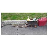 Miscellaneous items lot includes, 5 gallon Gas
