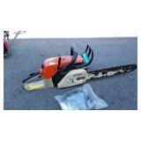 Stihl chainsaw with break in plastic bag