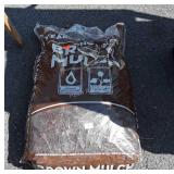 Bag of brown mulch