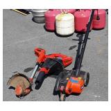 3 Electric tools, Black and Decker edger, Leaf