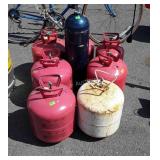 8 helium tanks