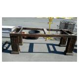 Heavy wooden table base would make for a great