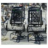 Set of four patio chairs needs a coat of paint