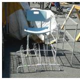 Group light with shower chair and shelving