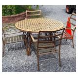 5pc Aluminum Patio Set, painted set with 50"