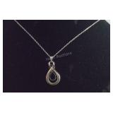 Black diamond .04ctw H-SI Sterling silver