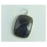 Sapphire 925 Sterling pendant 5.3g
