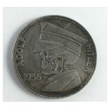 Novelty coin Adolf Hitler skull solider coin