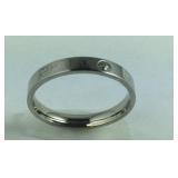 Size 6- CZ stainless steel "heart" band