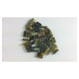 Green jade colored gemstone beads 13x4x3mm