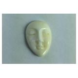 Carved moonface cabochon cab bead 18x13x5mm