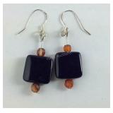 Sterling silver earrings 1 1/2"