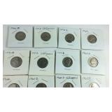 12 Jefferson nickels mixed dates