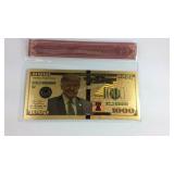 Donald Trump goldtone note
