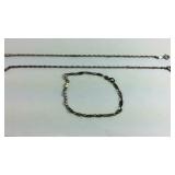 Three sterling bracelets