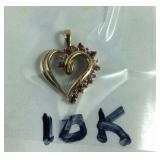 10k gold heart pendant