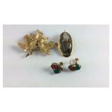 1/20 12k GF filled jewelry two brooches and a