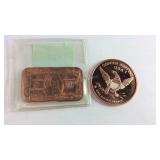 One Troy ounce copper bar and Vietnam veterans