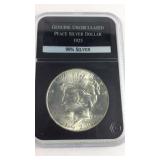1923 Uncirculated Certified Peace Dollar