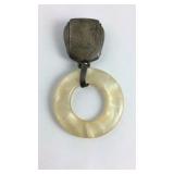 Sterling Silver Teething Ring  Engraved JBD