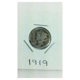 1919 Mercury Dime