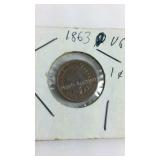 1863 Indian Head Penny