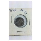 1890 Seated Liberty Dime