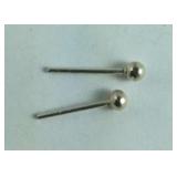 Sterling Silver Small Ball Earrings no backs