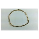 Gold over Sterling Silver 8 Inch Bracelet
