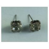 Sterling Silver CZ Earrings no backs