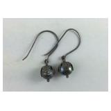 Sterling Silver Dangle Ball Earrings