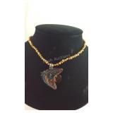 Merano Glass Fish on a Freshwater Pearl Necklace