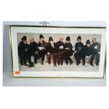 Framed print titled "Nine pints of the law" by