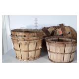 Four Bushel garden Vegetable Baskets with three