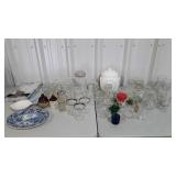 Glassware group, with cookie jar, shaker,