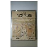 Framed poster of Olde New York. 26"×33".