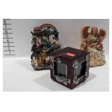 Musical Figures, wooden box with picture frame