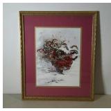Professionally framed and double matted print of