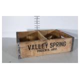Valley Spring Phoenix Ariz. Wooden Bottle carrier