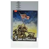 Tin sign. Showing Iwo Jima and slogan 7th WAR