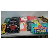 Box full of inflatables. Advertising and pool