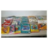 Box full of inflatables. Advertising and pool