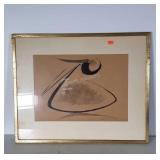 Framed Art Piece, artist signed Tadashi Sato