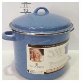 Paula Deen enamel 12 qt. covered stockpot, appears