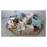 Ceramic planters, nursery shaped designs - bootie,